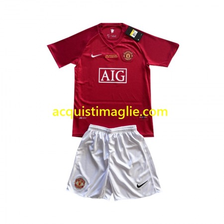 Divisa di Calcio Manchester United Champion League 2007 Bambino Prima